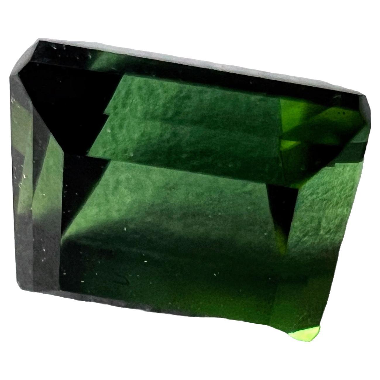 1.25ct Square Cut Blue Green Tourmaline Gemstone For Sale 2