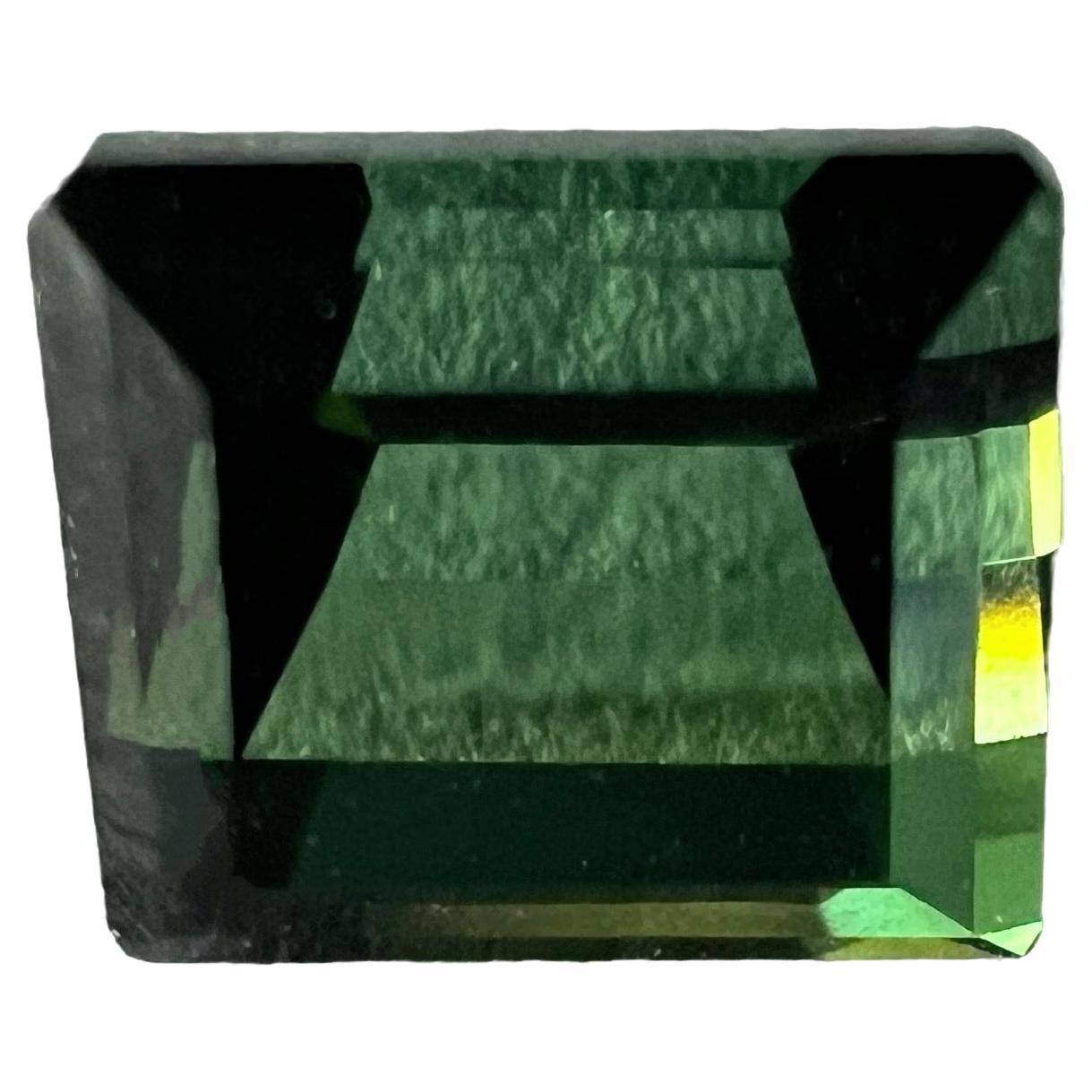 1.25ct Square Cut Blue Green Tourmaline Gemstone For Sale 1