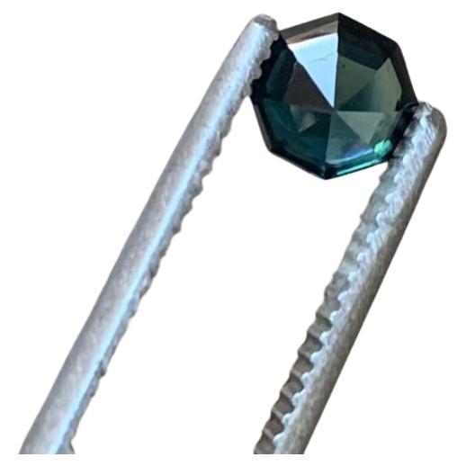 1.5ct Asscher Cut Natural UNHEATED Intense Blue Sapphire Gemstone - LOUPE CLEAN In New Condition In Sheridan, WY