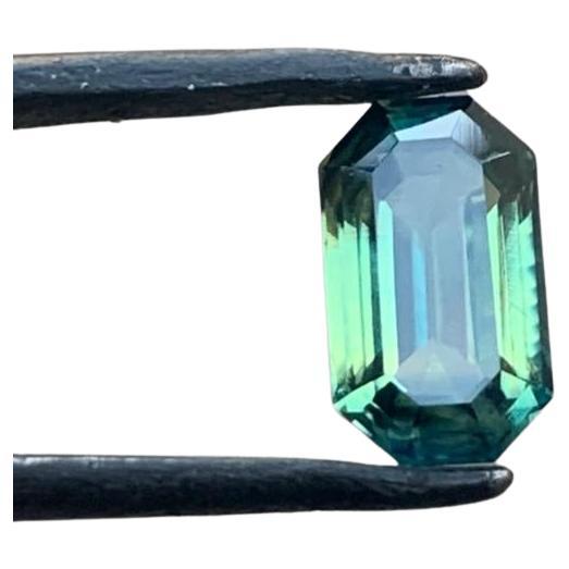1.8ct Emerald Cut LOUPE CLEAN Natural Teal Blue Sapphire Gemstone In New Condition For Sale In Sheridan, WY