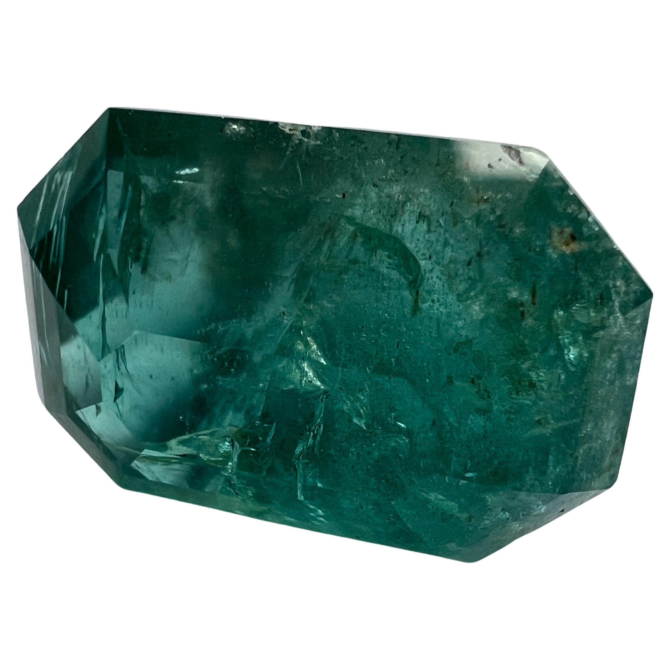 Women's or Men's 10.90ct Natural No-oil Green Emerald Gemstone For Sale
