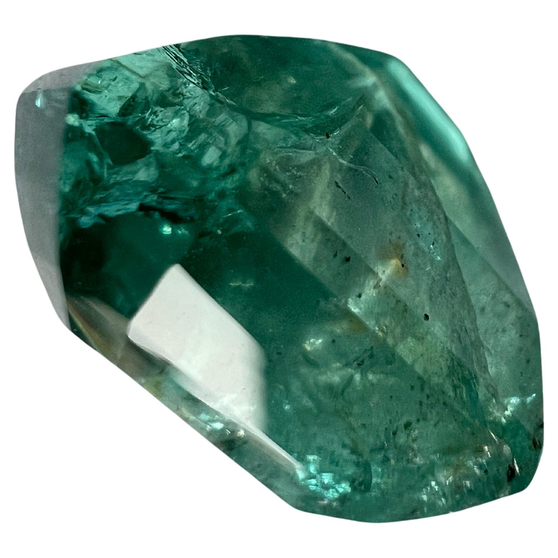 10.90ct Natural No-oil Green Emerald Gemstone In New Condition For Sale In Sheridan, WY