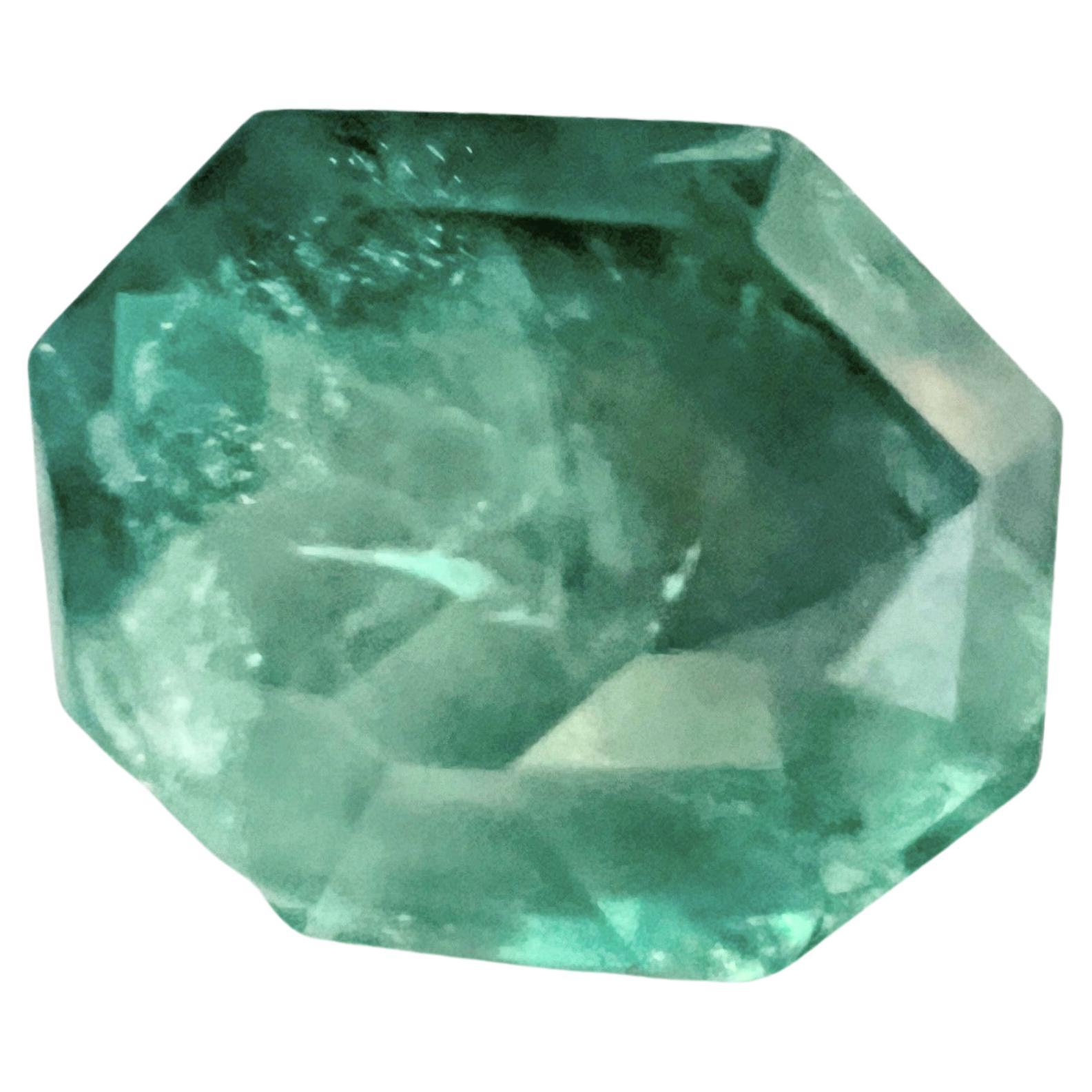 Women's or Men's NO RESERVE 10.35ct Radiant Cut Natural NON-OILED  EMERALD Gemstone For Sale