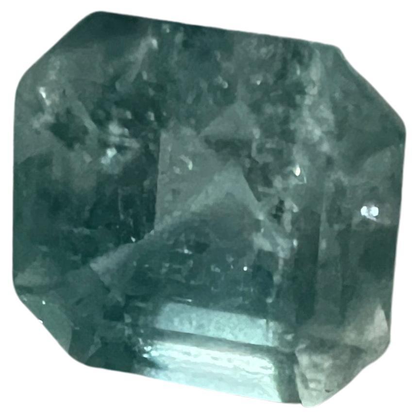 .80ct Non-Oil Natural Blue Green Emerald Gemstone In New Condition For Sale In Sheridan, WY