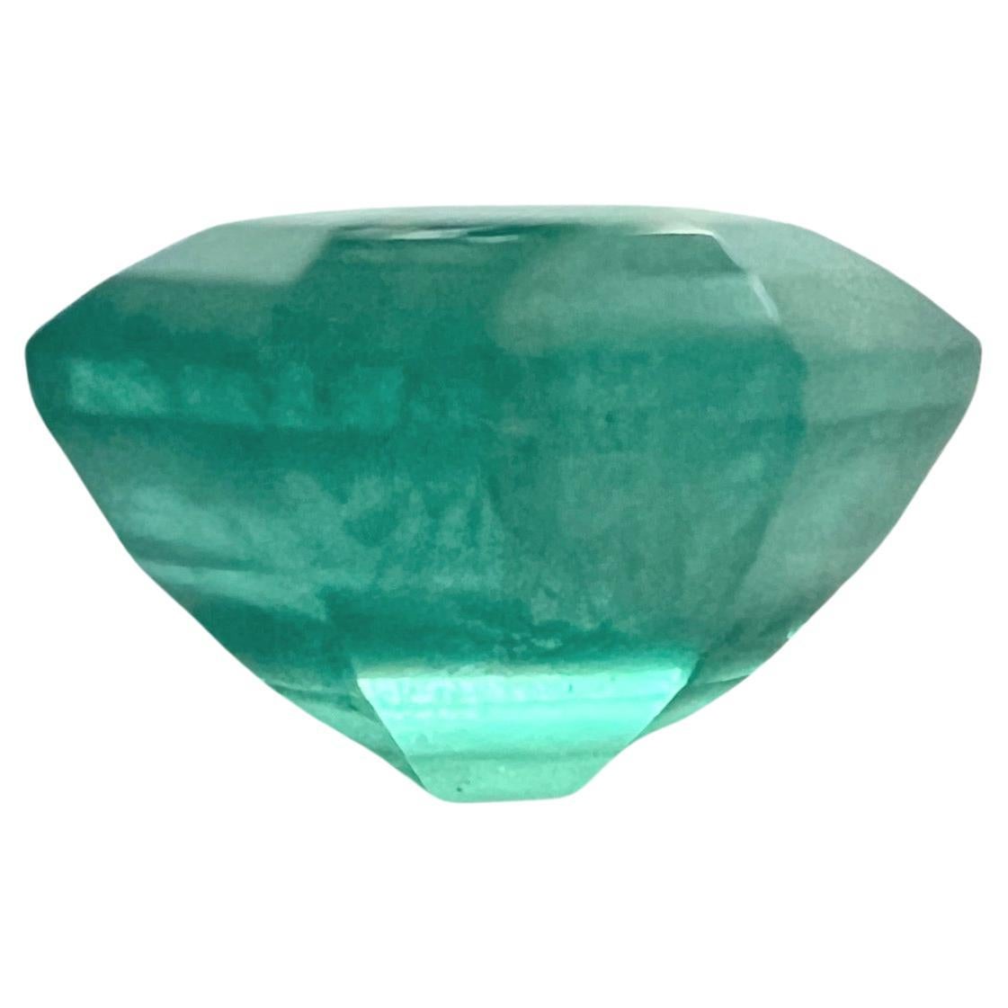 3.70ct Non-Oil Natural Emerald Gemstone In New Condition For Sale In Sheridan, WY