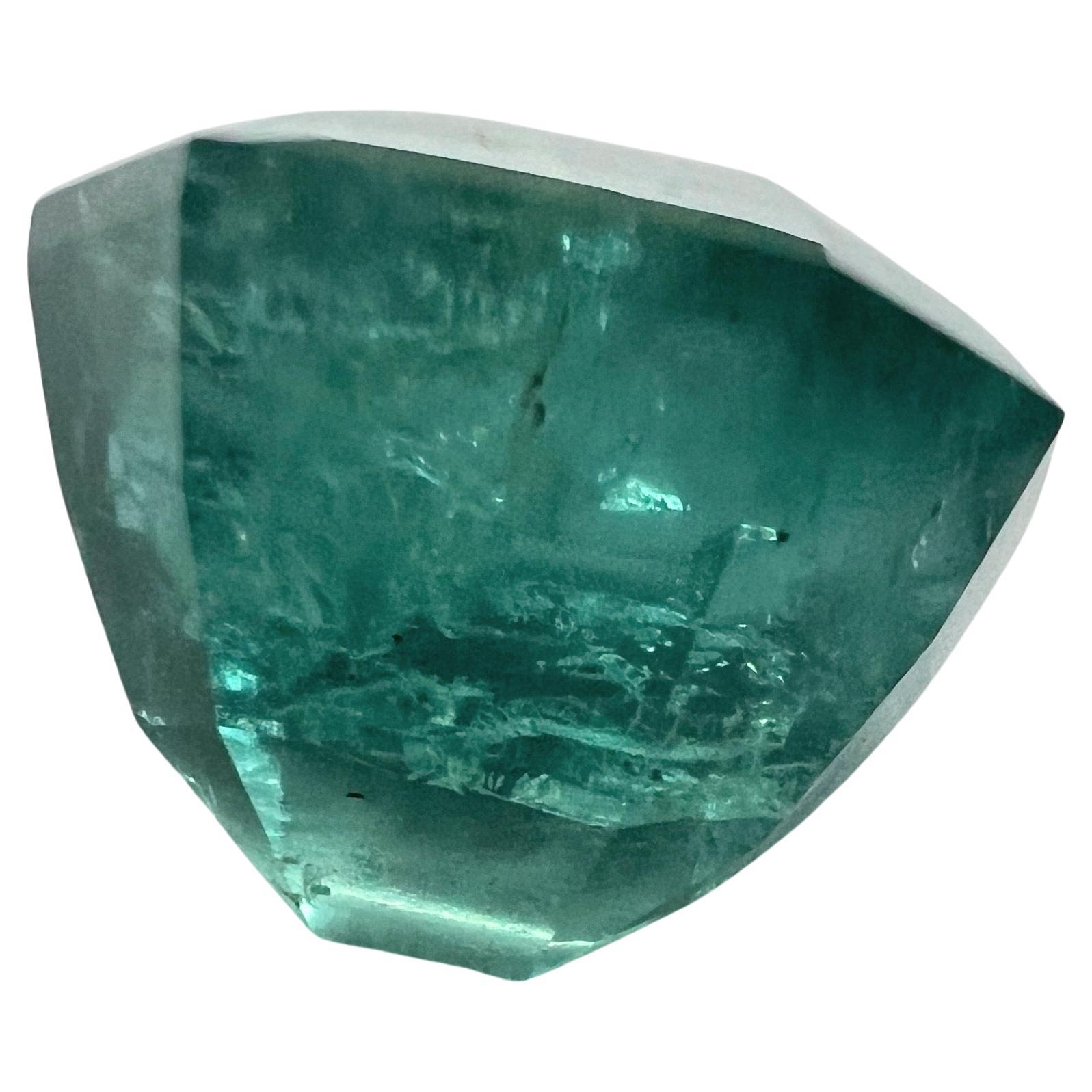 Embark on a journey of opulence with our 6.5ct Octagon Cut Non-Oil Natural Green Emerald Gemstone, a testament to the harmonious fusion of amazing clarity and artistic, masterful inclusions. This captivating gem is a symphony of nature's artistry,