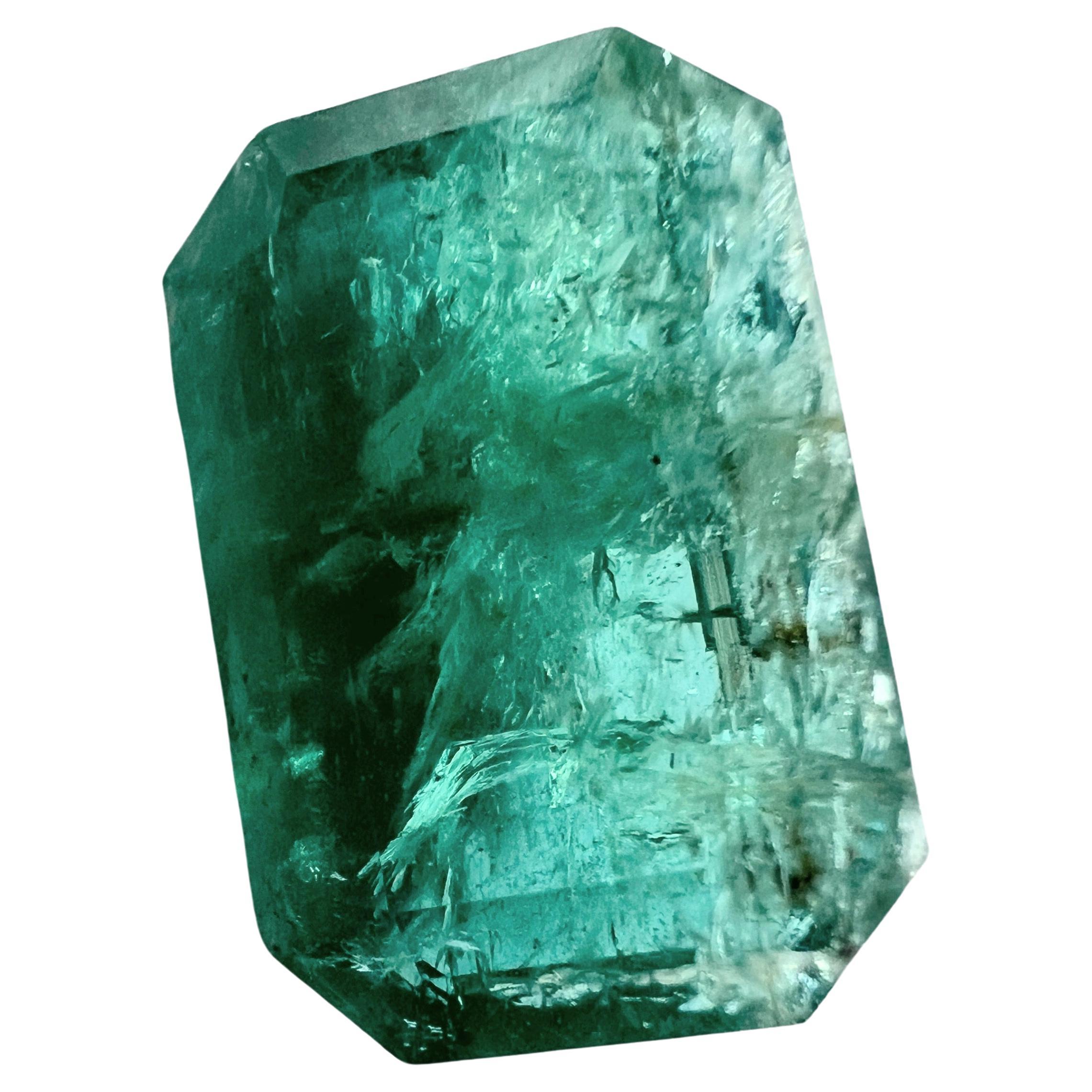 7.90ct Non-Oil Natural Emerald Gemstone For Sale 1