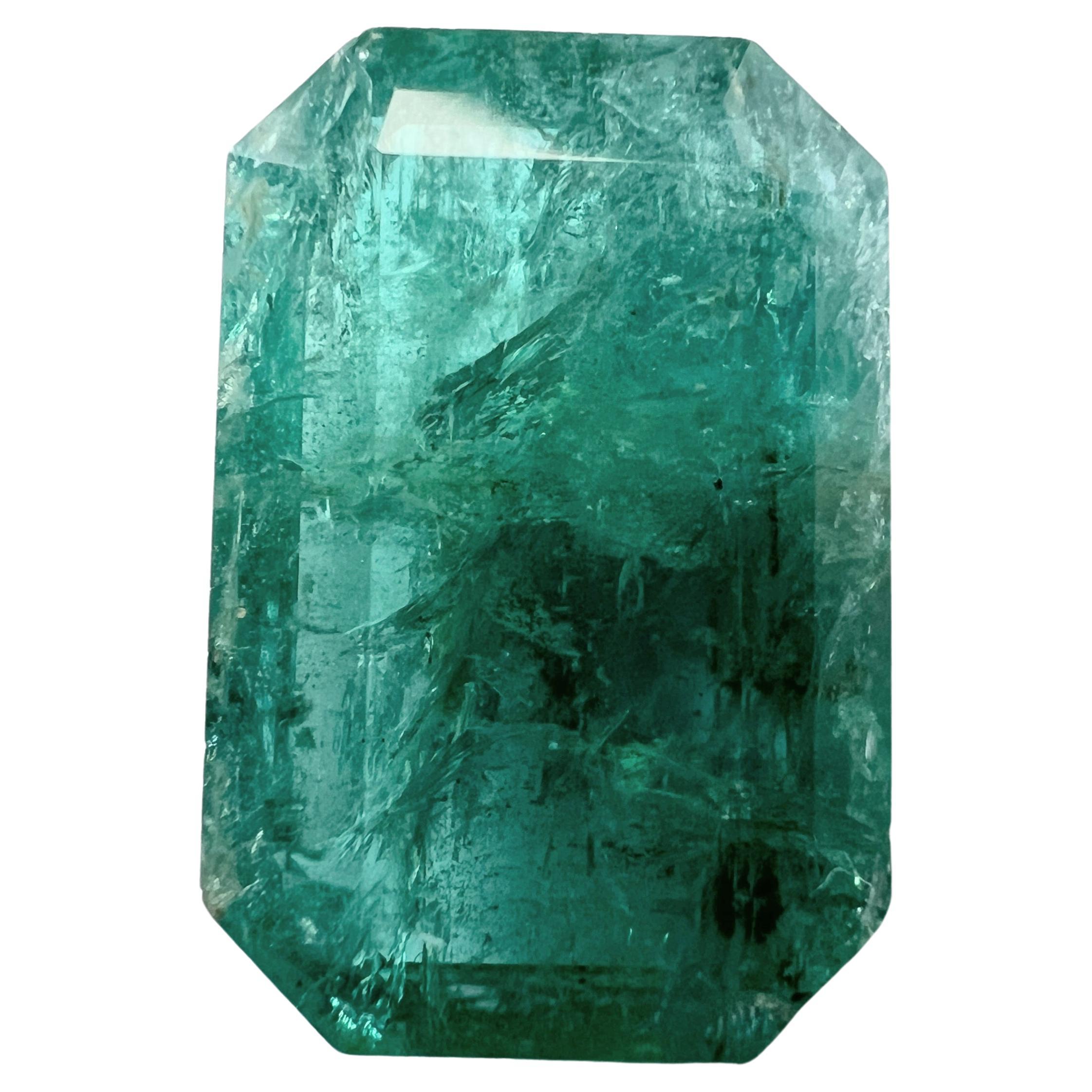 7.90ct Non-Oil Natural Emerald Gemstone For Sale