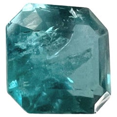 Pierre précieuse émeraude naturelle bleue verte non émaillée, non réservée, de 3,05 carats