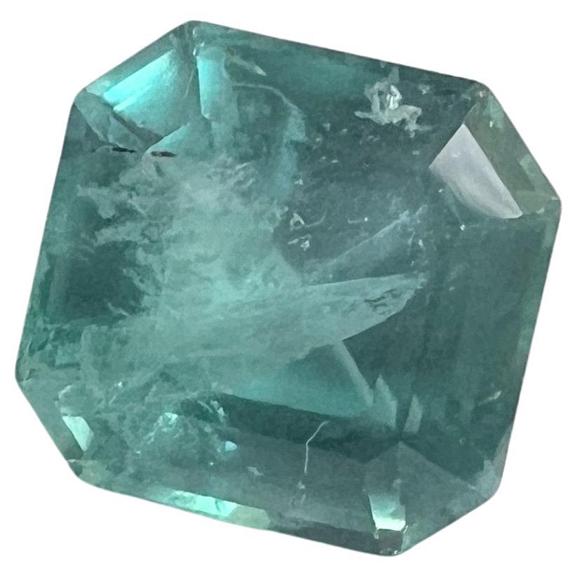 Artisan NO RESERVE 3.05ct NON-OILED Natural Blue Green EMERALD Gemstone For Sale