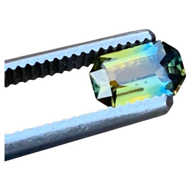 Emerald Cut 1.8ct Princess Cut NATURAL UNTREATED BICOLOR YELLOW BLUE PARTI SAPPHIRE   For Sale