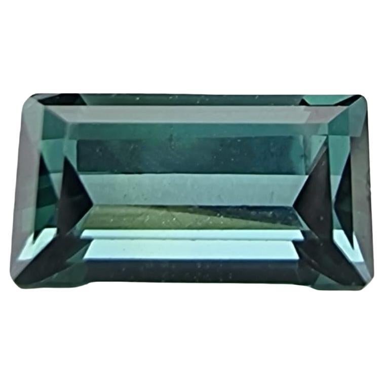 1.20ct Emerald Cut BLUE INDICOLITE TOURMALINE Gemstone NO RESERVE For Sale
