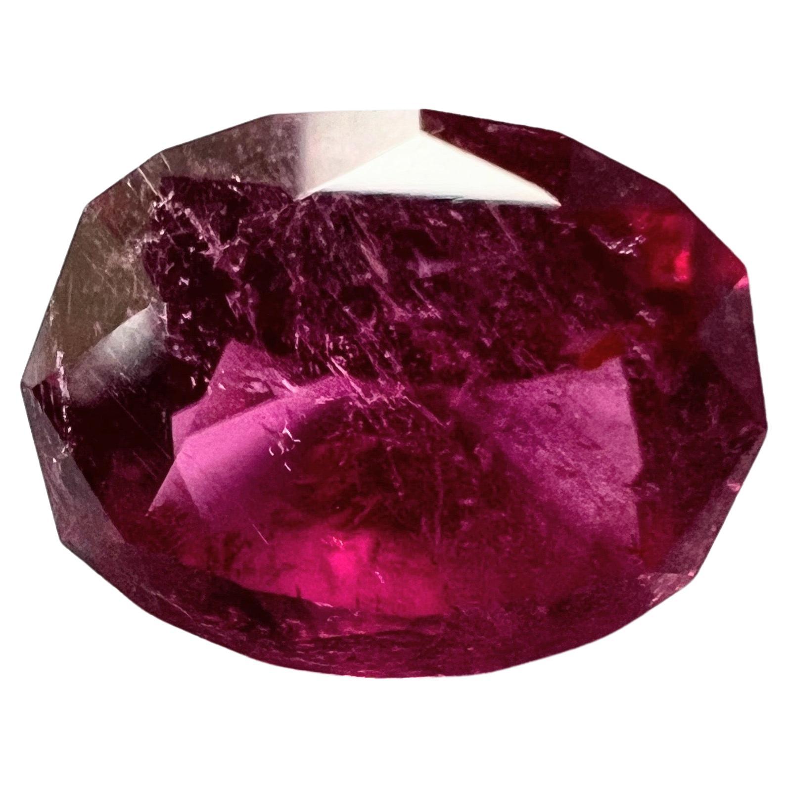 NO RESERVE 3.80ct PINK Oval Rubellite Gemstone In New Condition For Sale In Sheridan, WY