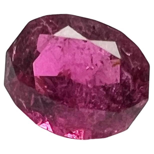 Artisan NO RESERVE 3.80ct PINK Oval Rubellite Gemstone For Sale