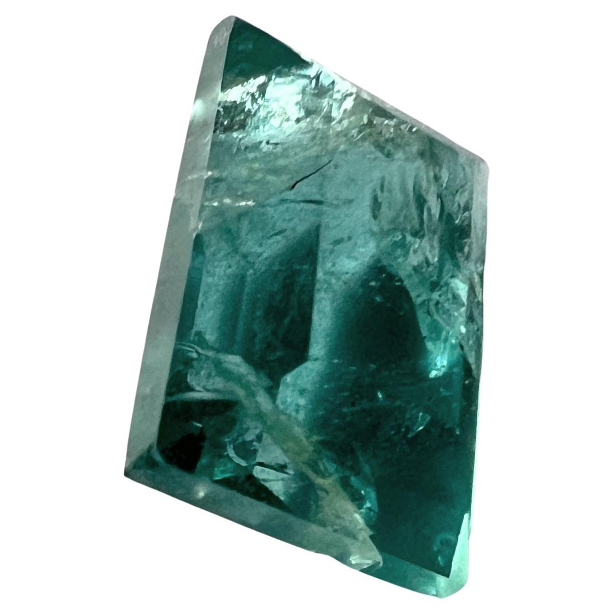 3.05ct Square Cut Natural Emerald Gemstone  In New Condition In Sheridan, WY