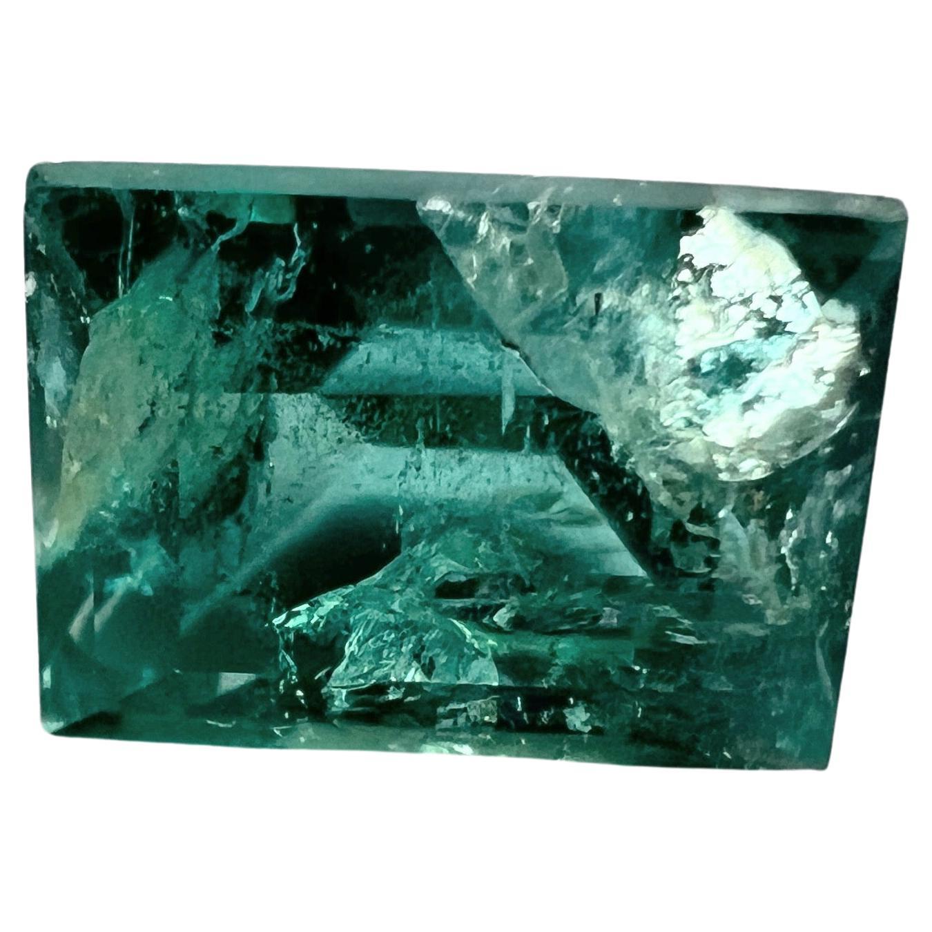 Artisan 3.05ct Square Cut Natural Emerald Gemstone 