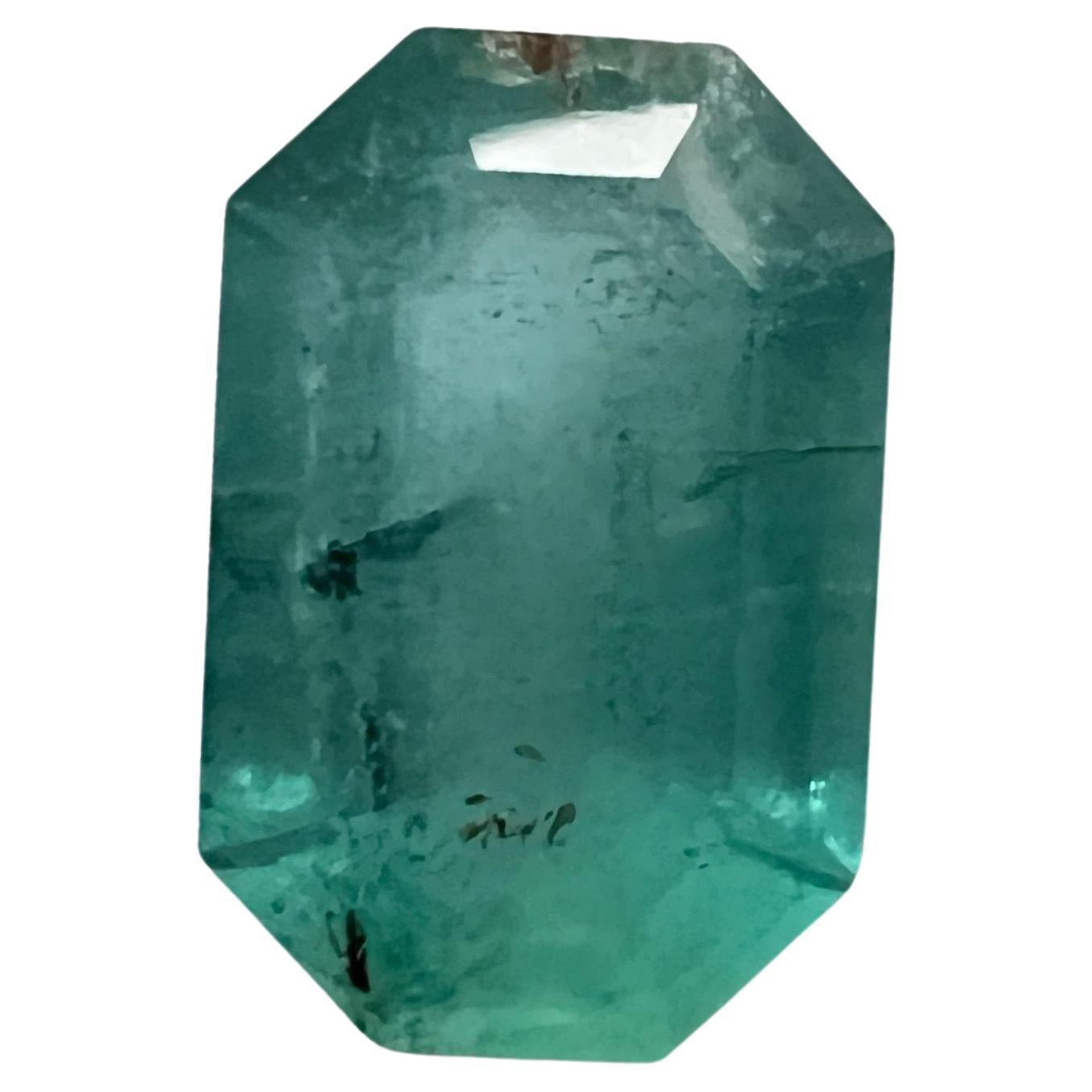 2.70ct Non-Oil Natural Blue Green Emerald Gemstone For Sale