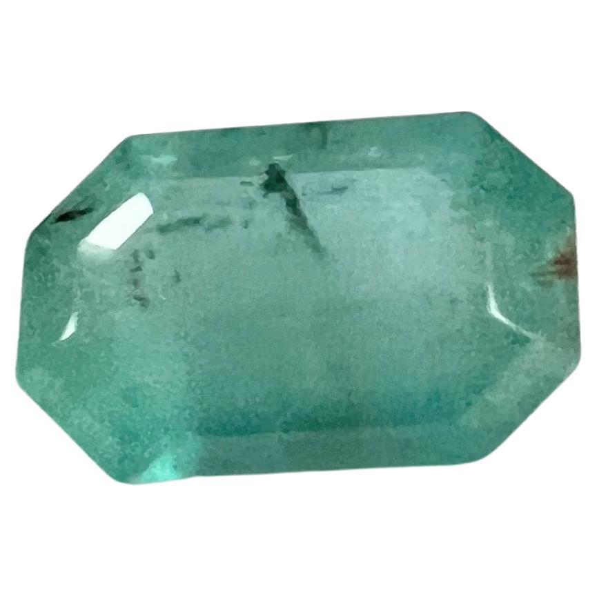 2.70ct Non-Oil Natural Blue Green Emerald Gemstone In New Condition For Sale In Sheridan, WY