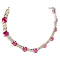 Bracelet TENNIS 7,5 carats de tourmaline rose