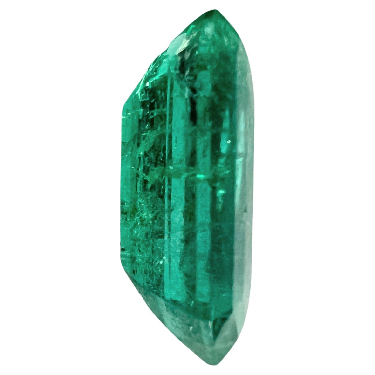 2.35ct NON-OILED Rectangular cut NATURAL EMERALD Gemstone NO RESERVE In New Condition For Sale In Sheridan, WY