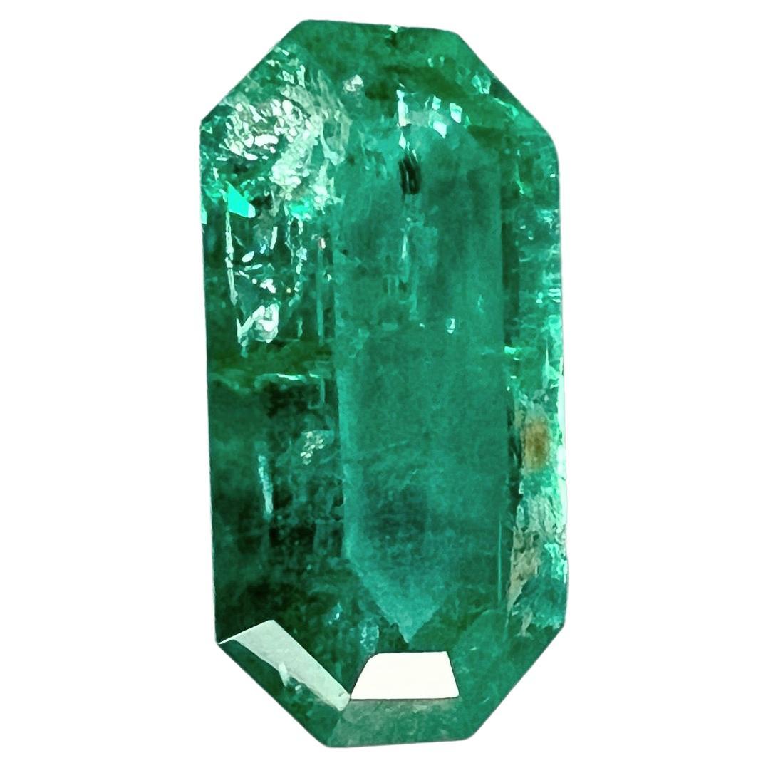 Emerald Cut 2.35ct NON-OILED Rectangular cut NATURAL EMERALD Gemstone NO RESERVE For Sale