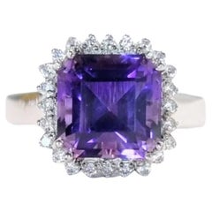 4 Karat Amethyst-Cocktailring mit Kissenschliff
