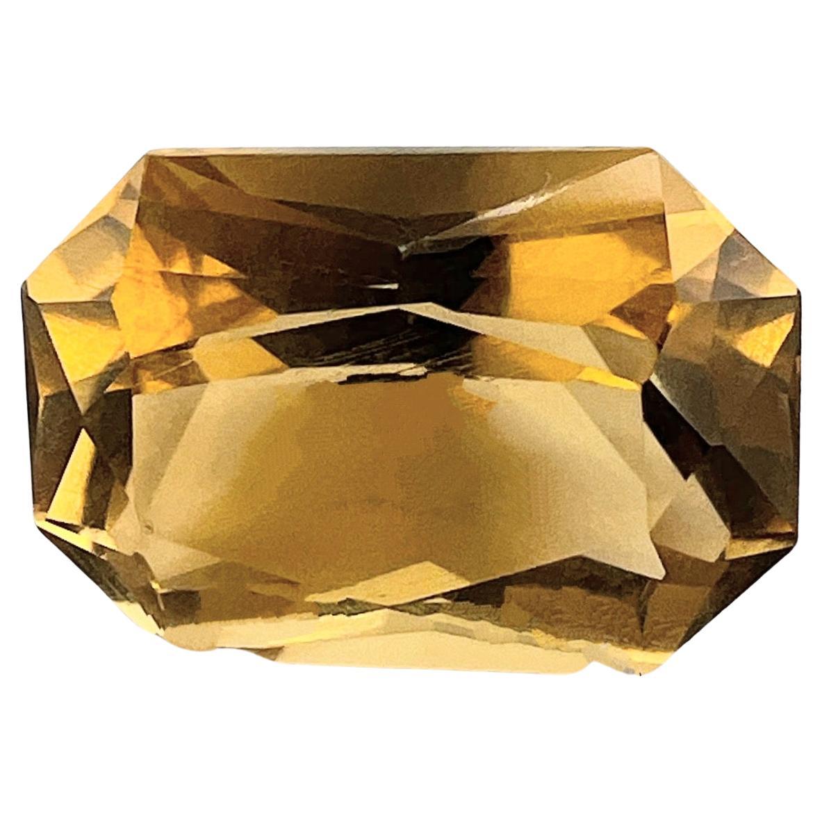 Women's or Men's 8.65ct Cushion Cut Natural UNHEATED Citrine  For Sale