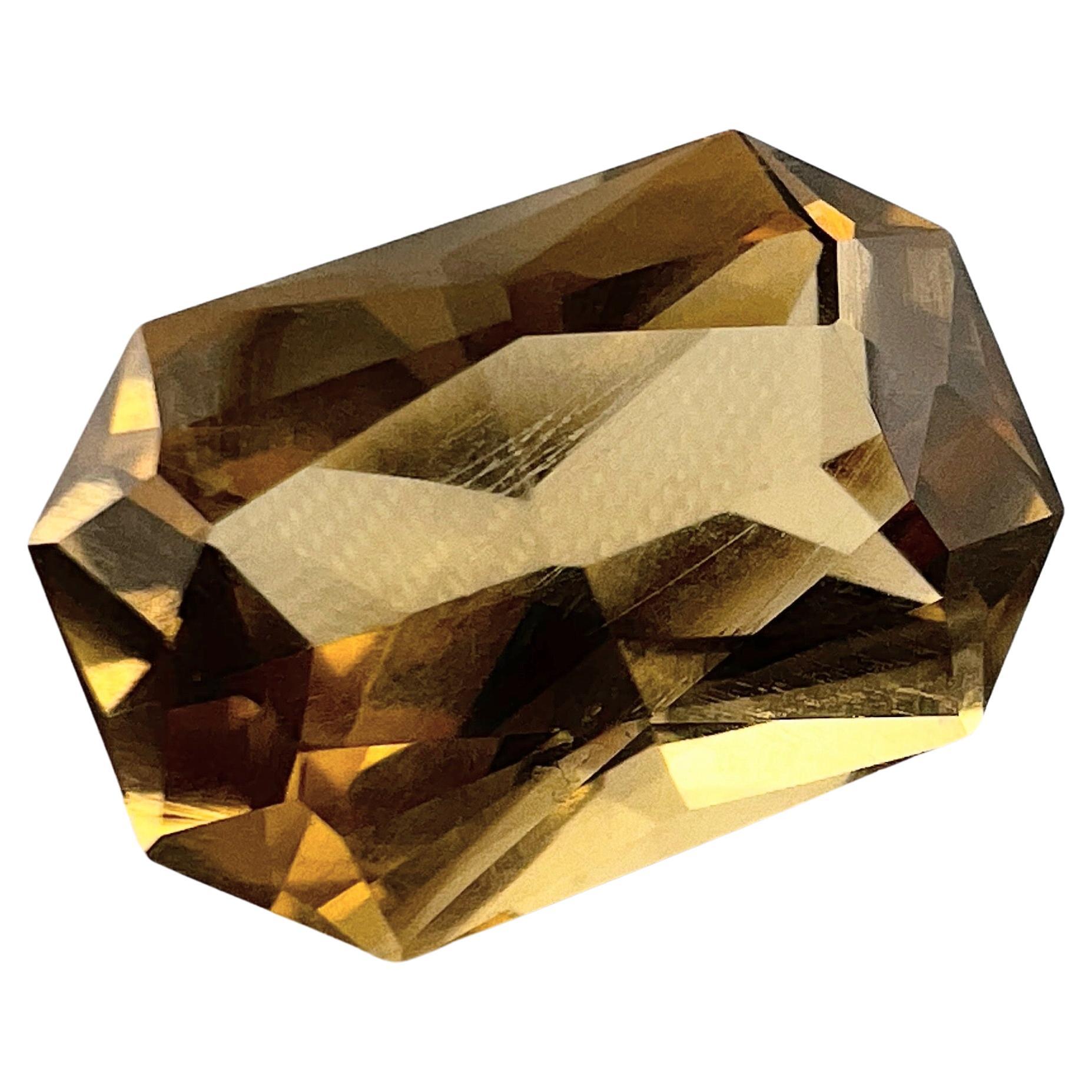 8.65ct Cushion Cut Natural UNHEATED Citrine  In New Condition For Sale In Sheridan, WY