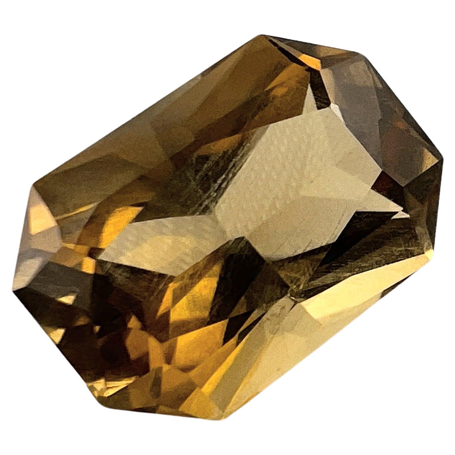 Artisan 8.65ct Cushion Cut Natural UNHEATED Citrine  For Sale