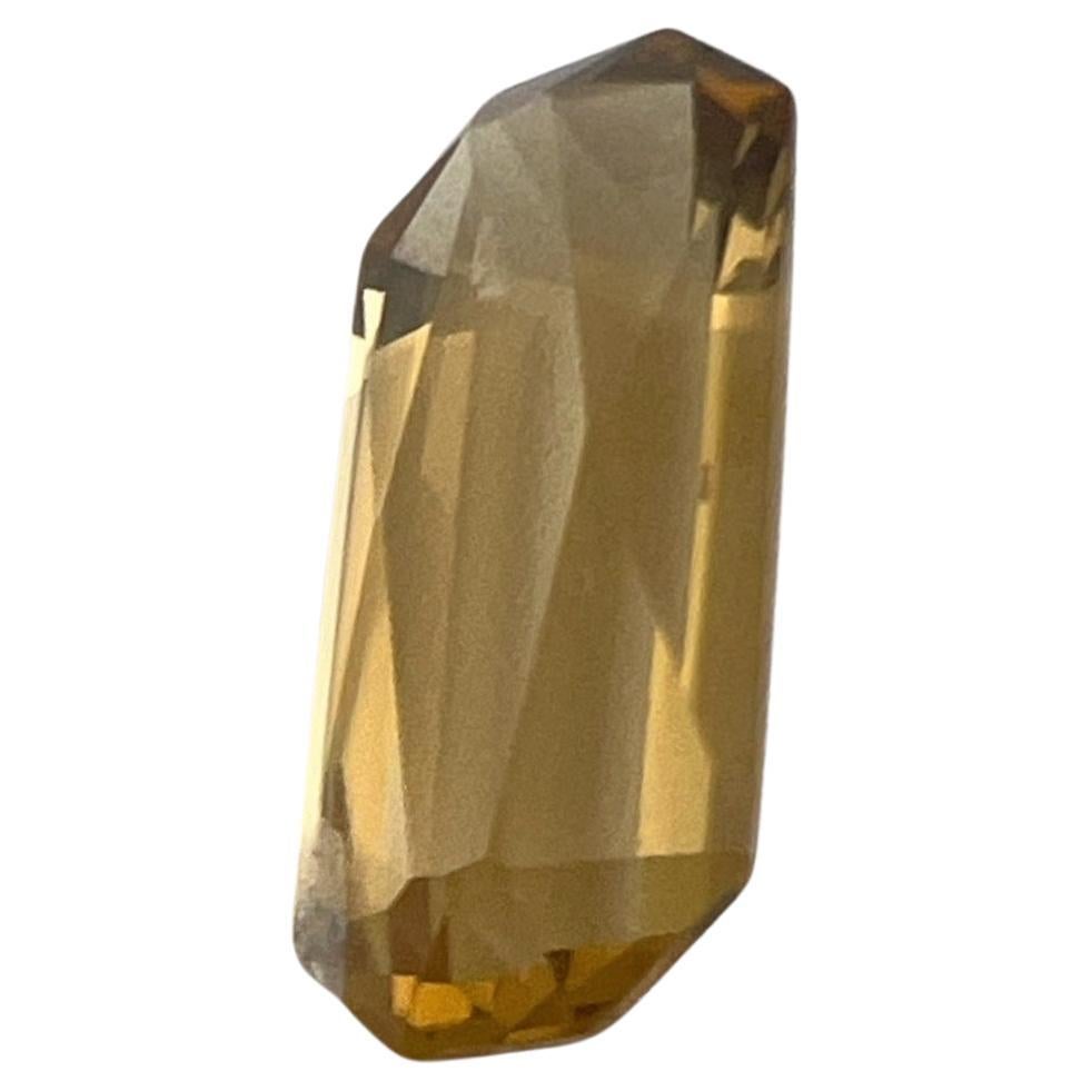 Women's or Men's 6.39ct Baguette Cut Natural UNHEATED Citrine Gemstone For Sale