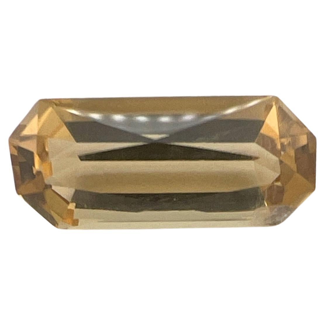 Artisan 6.39ct Baguette Cut Natural UNHEATED Citrine Gemstone For Sale