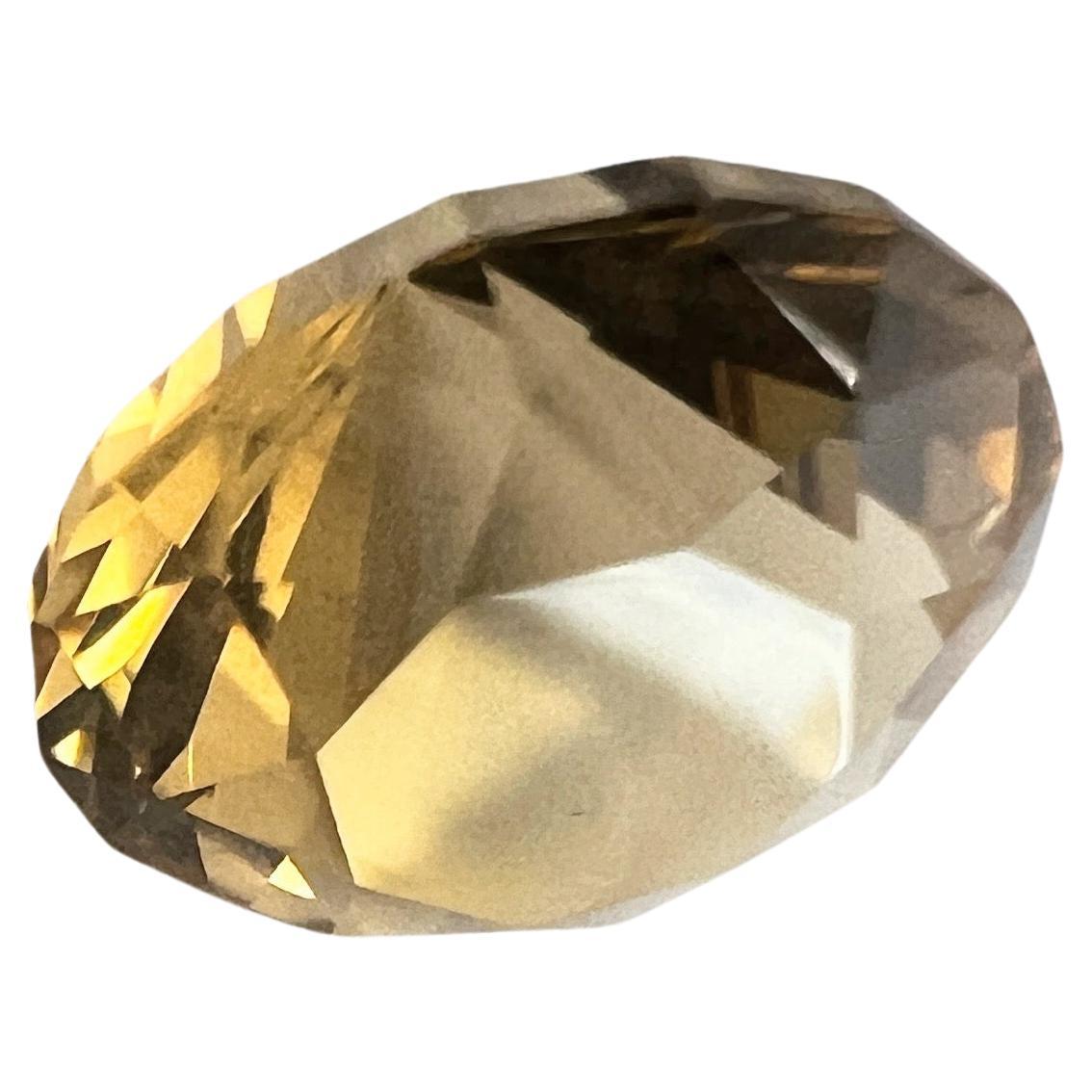 Women's or Men's 3.85ct  Brilliant Cut Natural UNHEATED Citrine Gemstone  For Sale