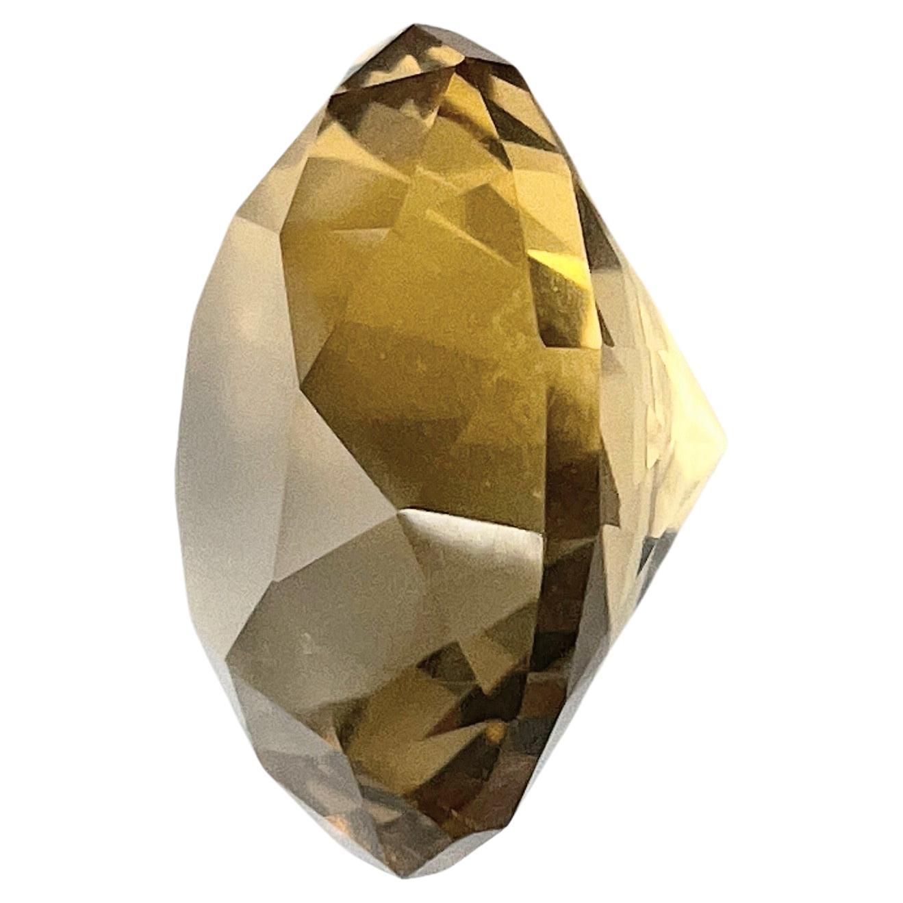 3.85ct  Gema Citrino Natural SIN CALENTAR talla brillante en venta