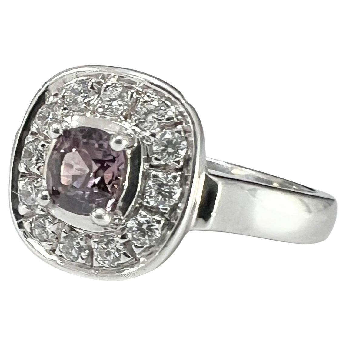 Bague saphir rose 1ct à taille coussin Neuf - En vente à Lanham, MD