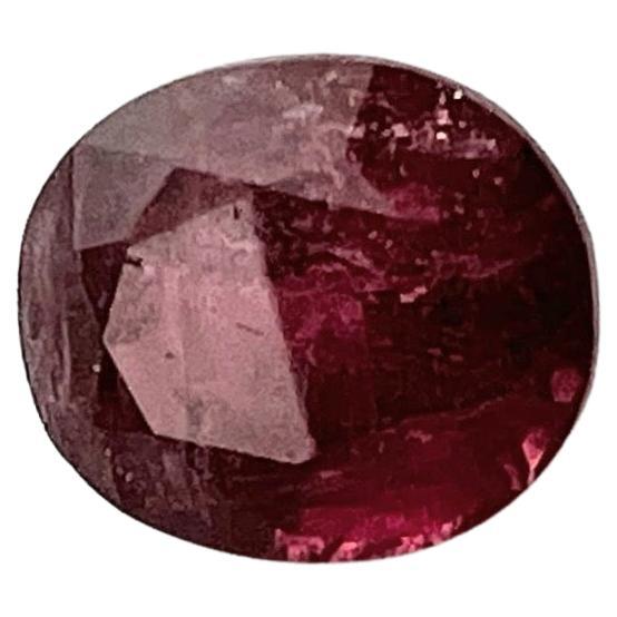 Gemma tonda di tormalina rubellite 4,50ct