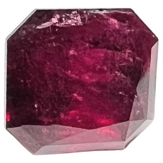 Artisan 8.85ct  Tourmaline rubellite taille carrée en vente