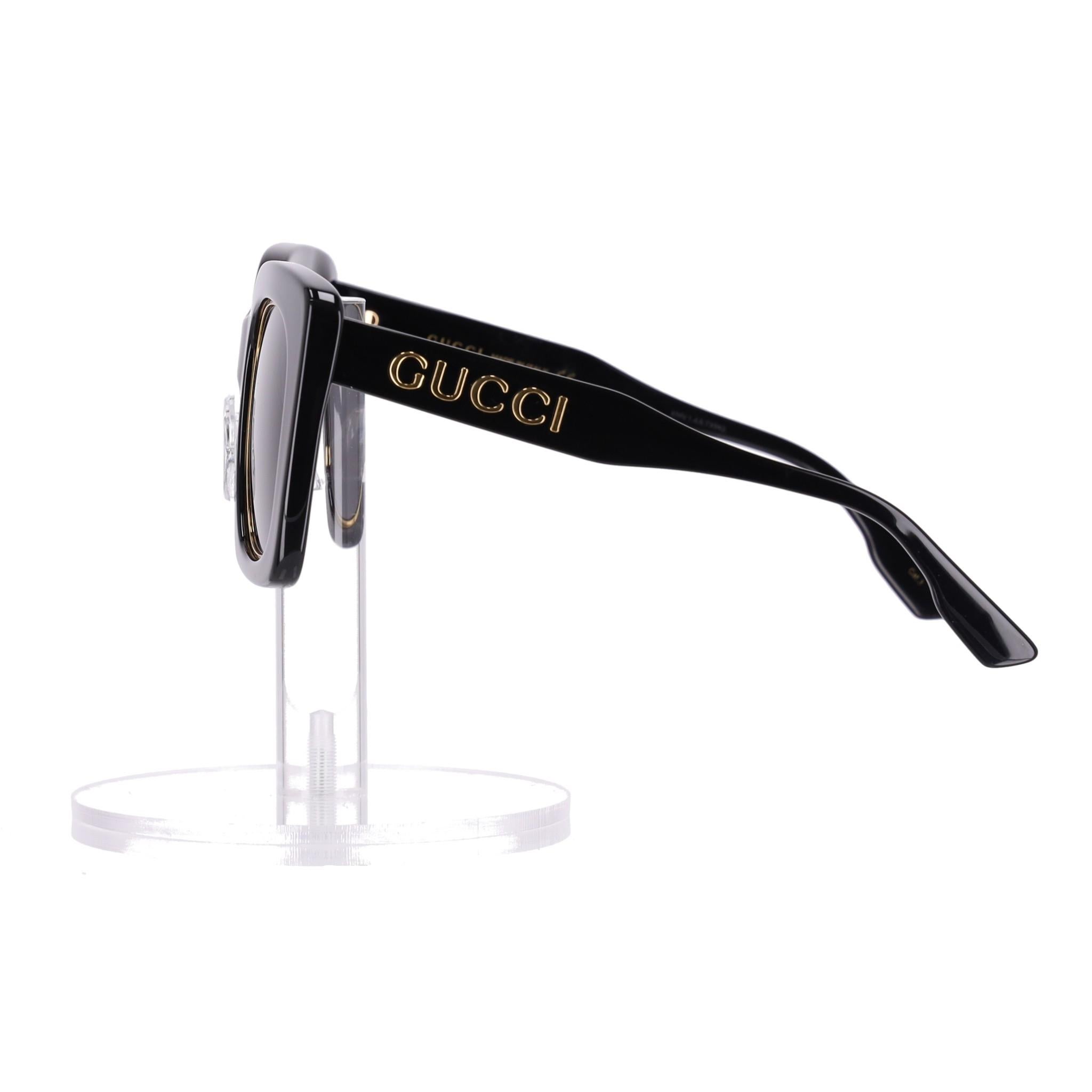 Nero Occhiali da sole quadrati Gucci in vendita