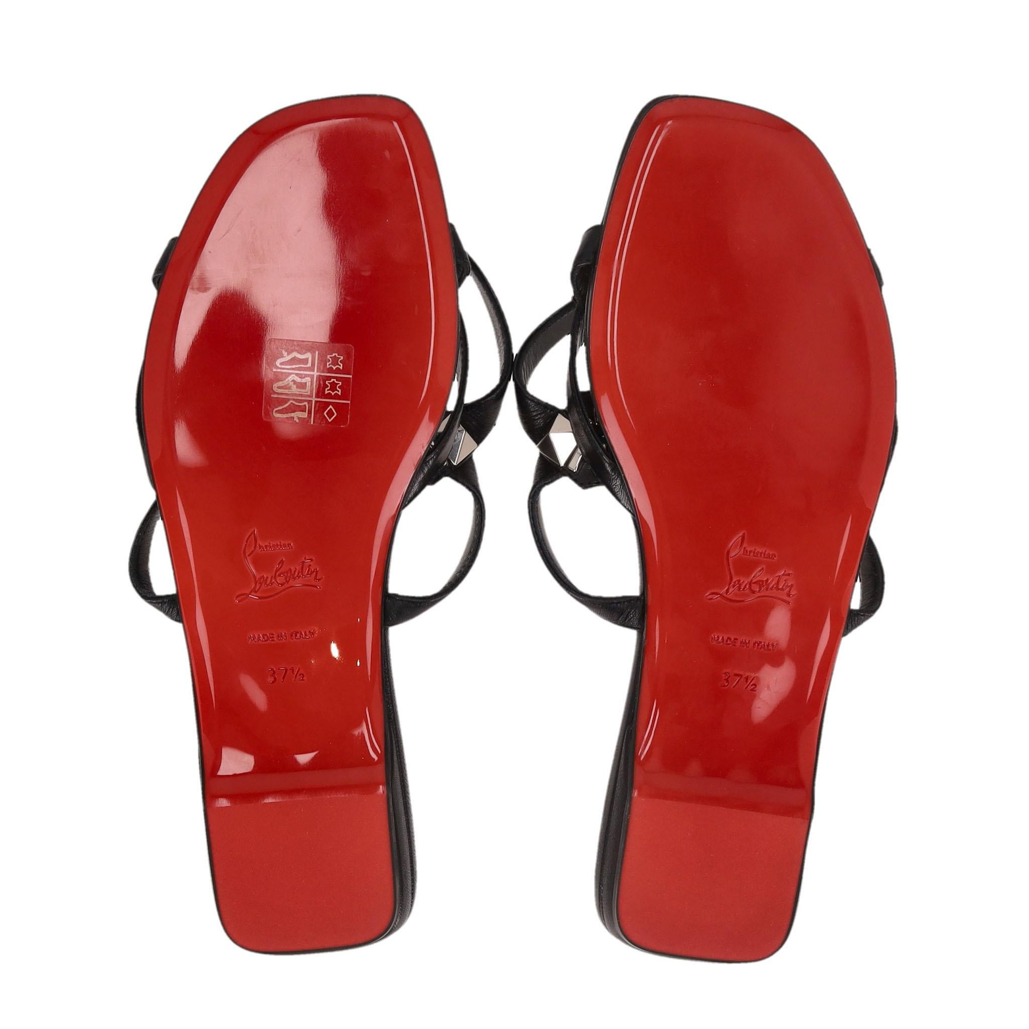 Sandali Galerietta con borchie in pelle di vitello di Christian Louboutin in vendita 1