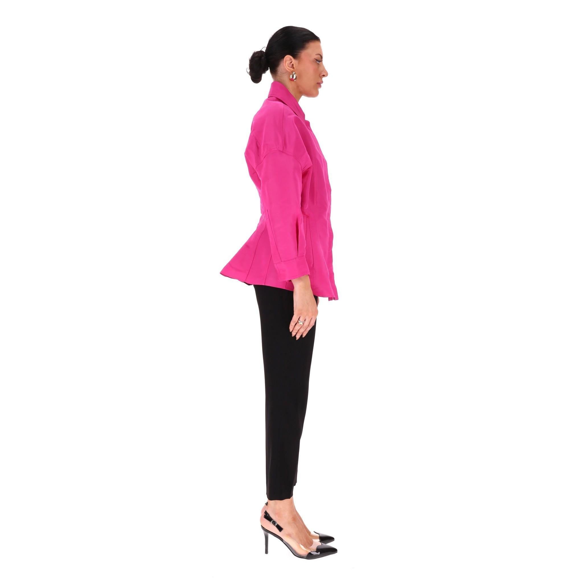 Rosa Camicia/Coates in Faille di seta di Valentino in vendita