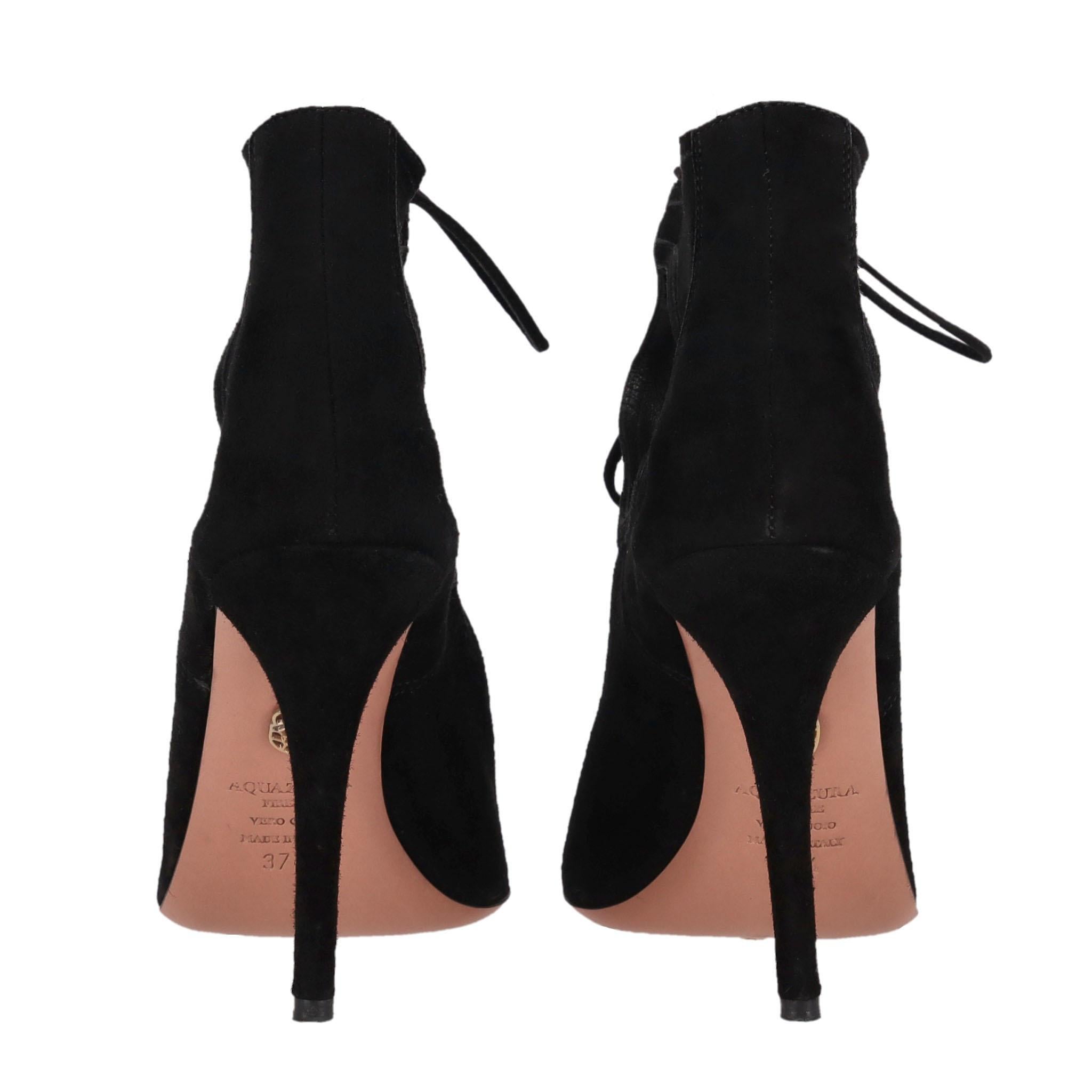 Aquazzura - Babe 105 - Bottines en daim Excellent état - En vente à London, GB
