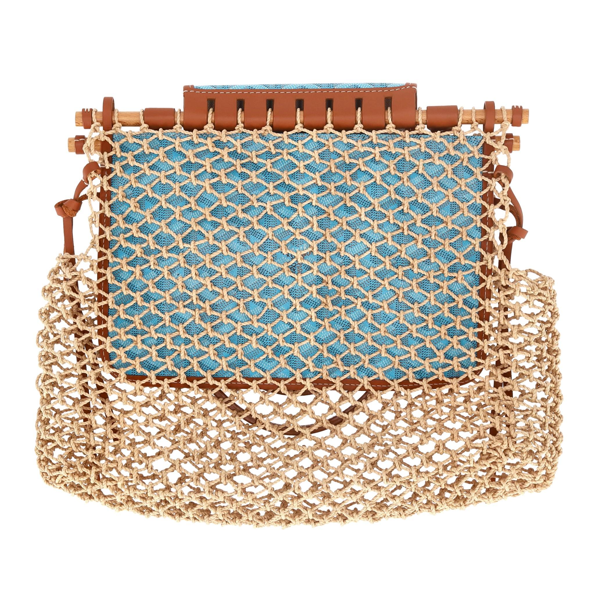 Goyard Goyardine Ltd Edition Net Aligre Raffia Mesh Tote Tasche im Zustand „Hervorragend“ im Angebot in London, GB