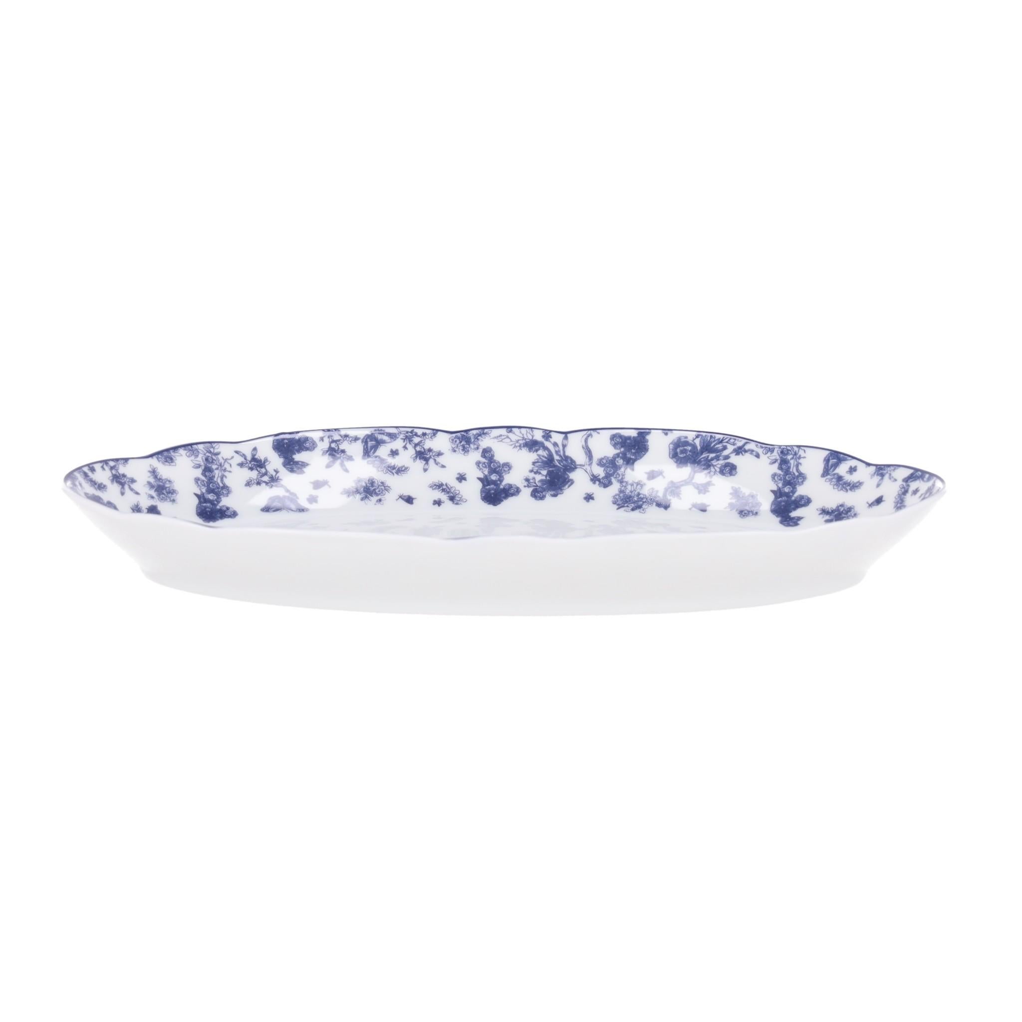 Dior Toile de Jouy Limoges Porzellan Relish Dish (Grau) im Angebot