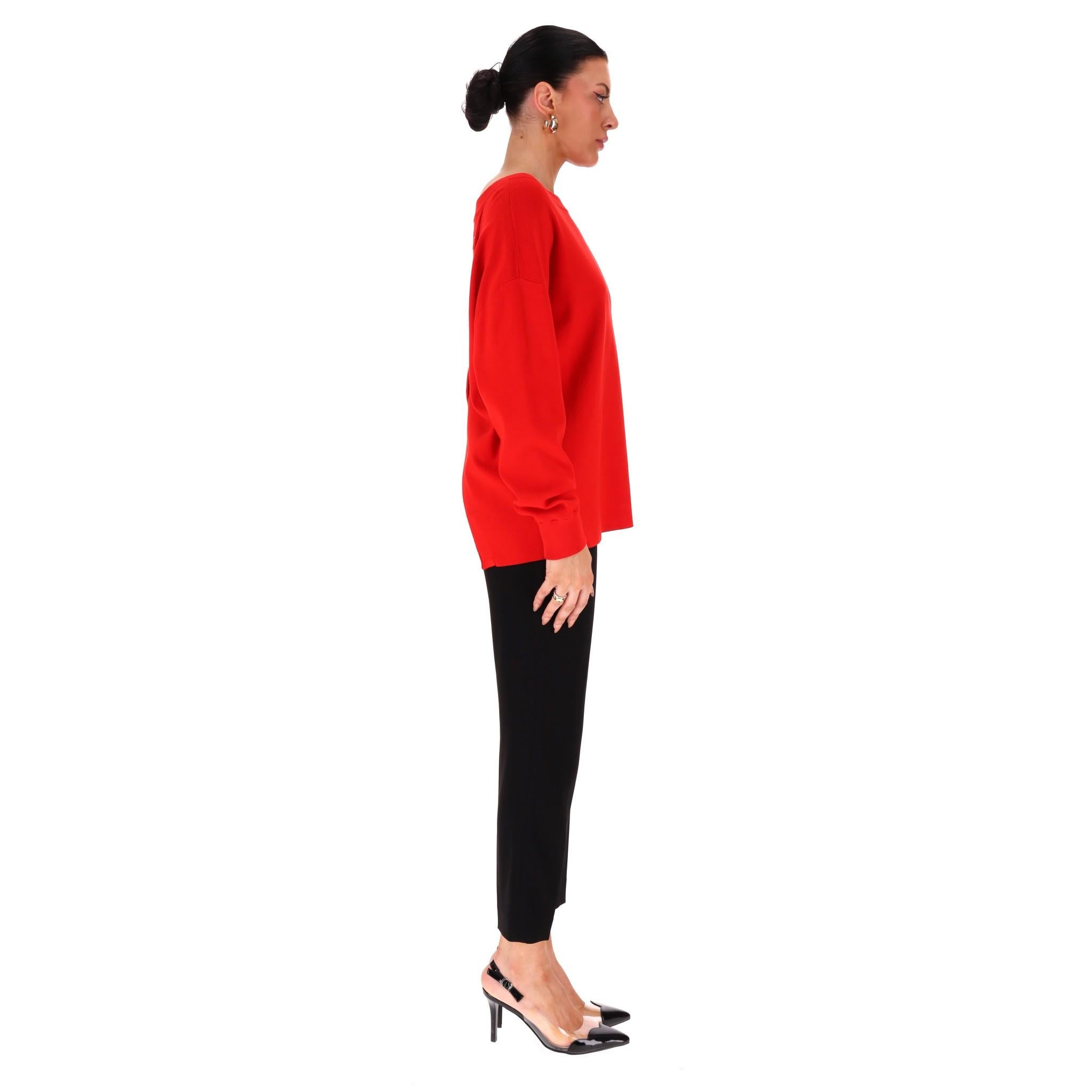 Alice + Olivia Strickpullover mit Knopfleiste (Rot) im Angebot