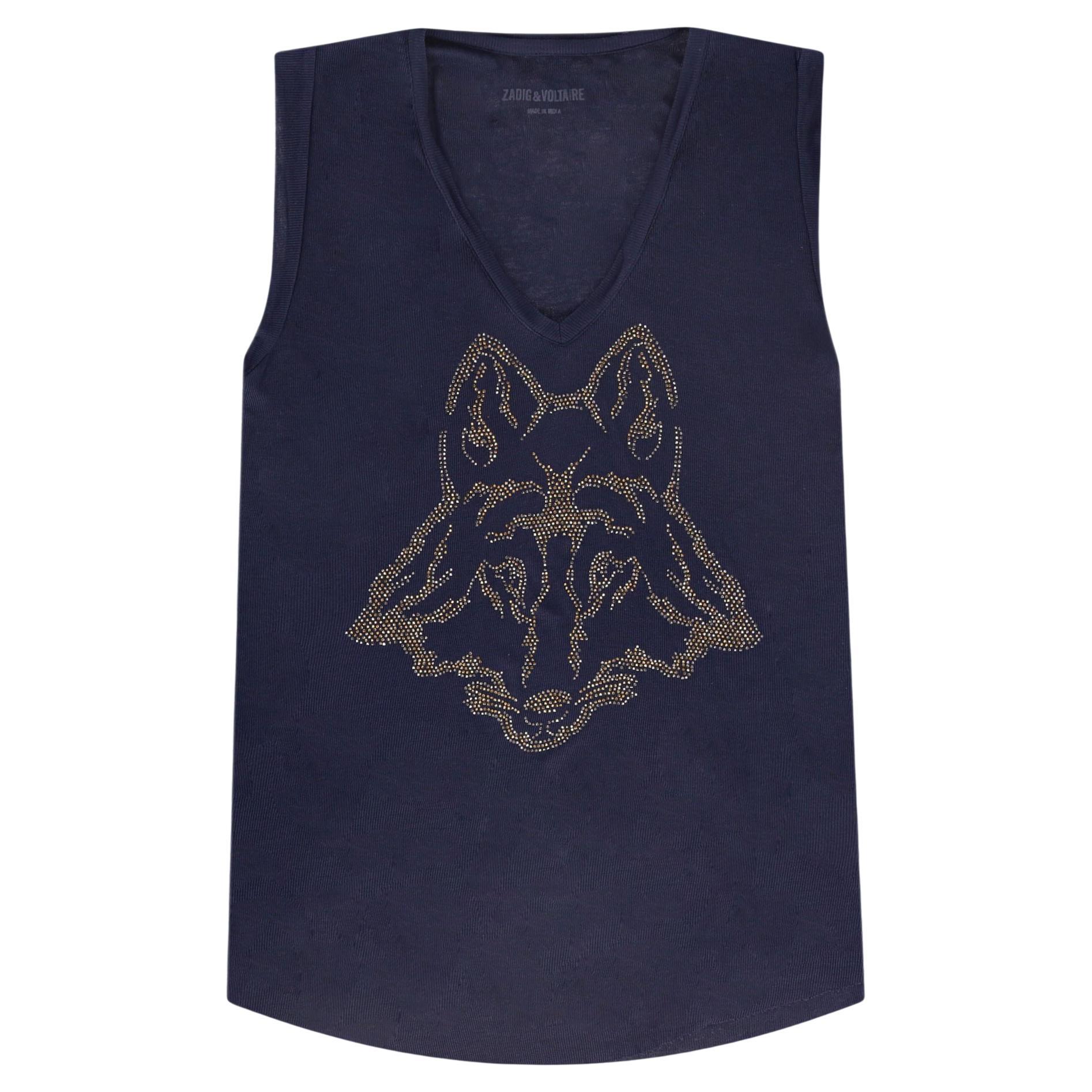 Top de cristal con motivo de lobo Zadig & Voltaire