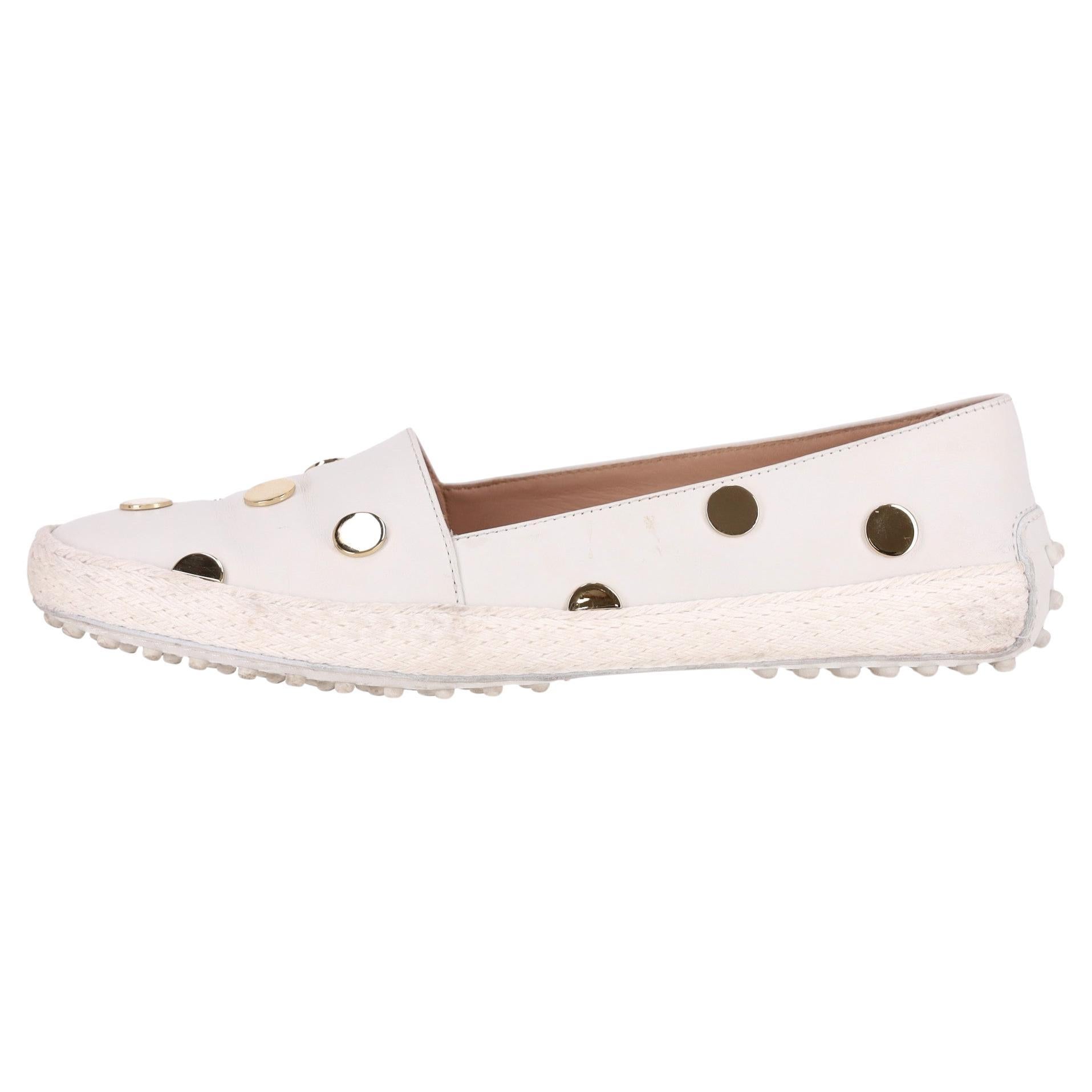 Tod's - Gommino - Mocassins en cuir avec clous à pois en vente