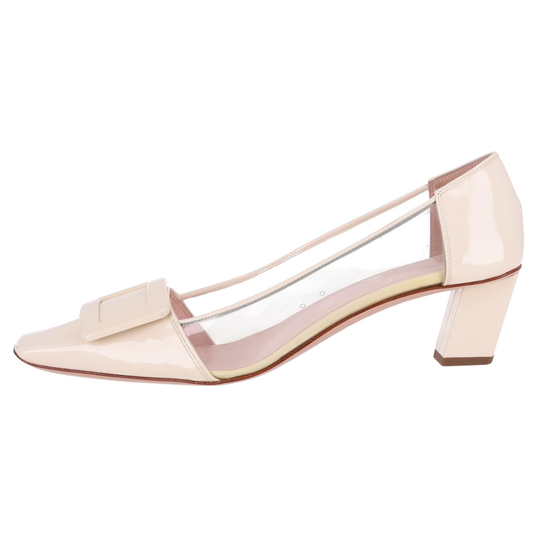 Roger Vivier Belle Vivier Bombas de charol con inserciones de PVC