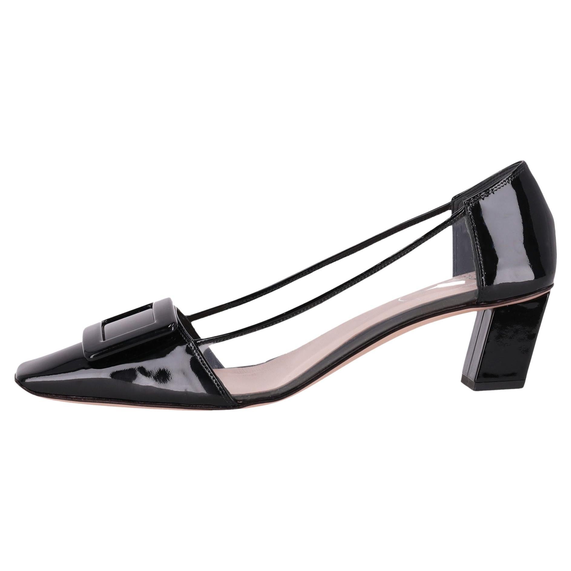 Roger Vivier Belle Vivier Bombas de charol con inserciones de PVC en venta