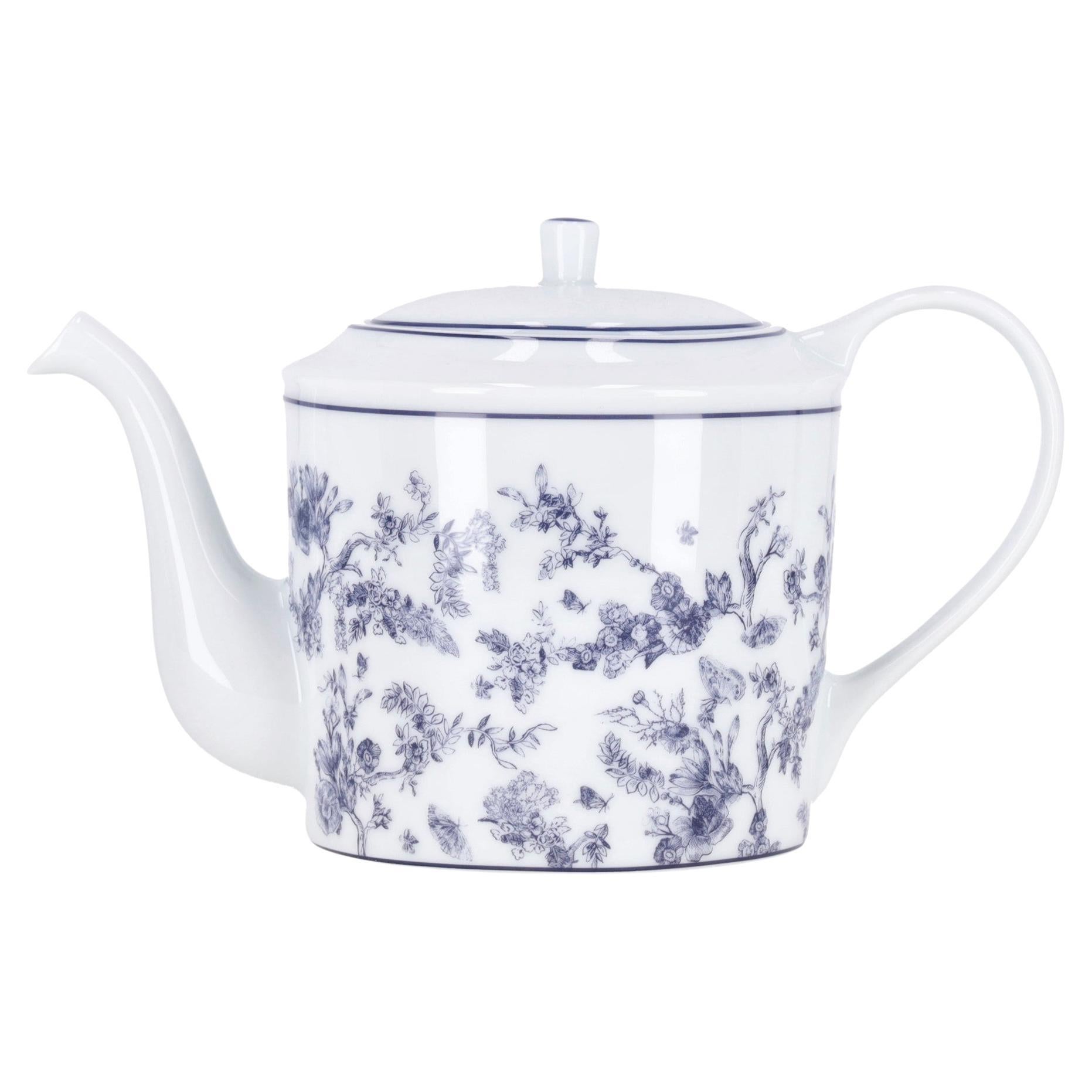Teiera in porcellana Dior Toile de Jouy Limoges