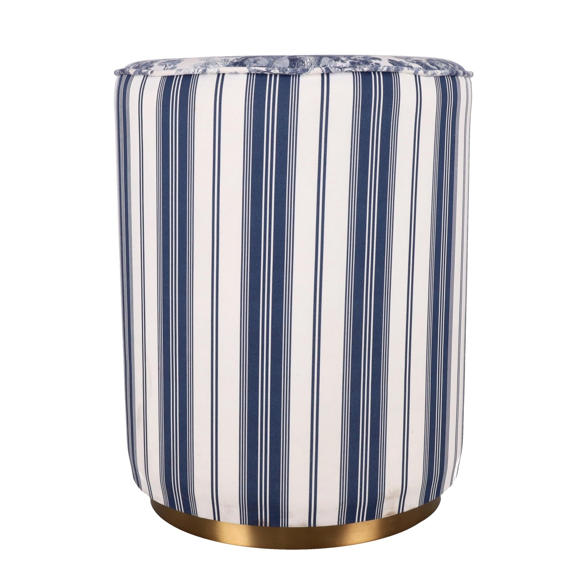 Dior Toile de Jouy Beechwood Stool In Fair Condition For Sale In London, GB