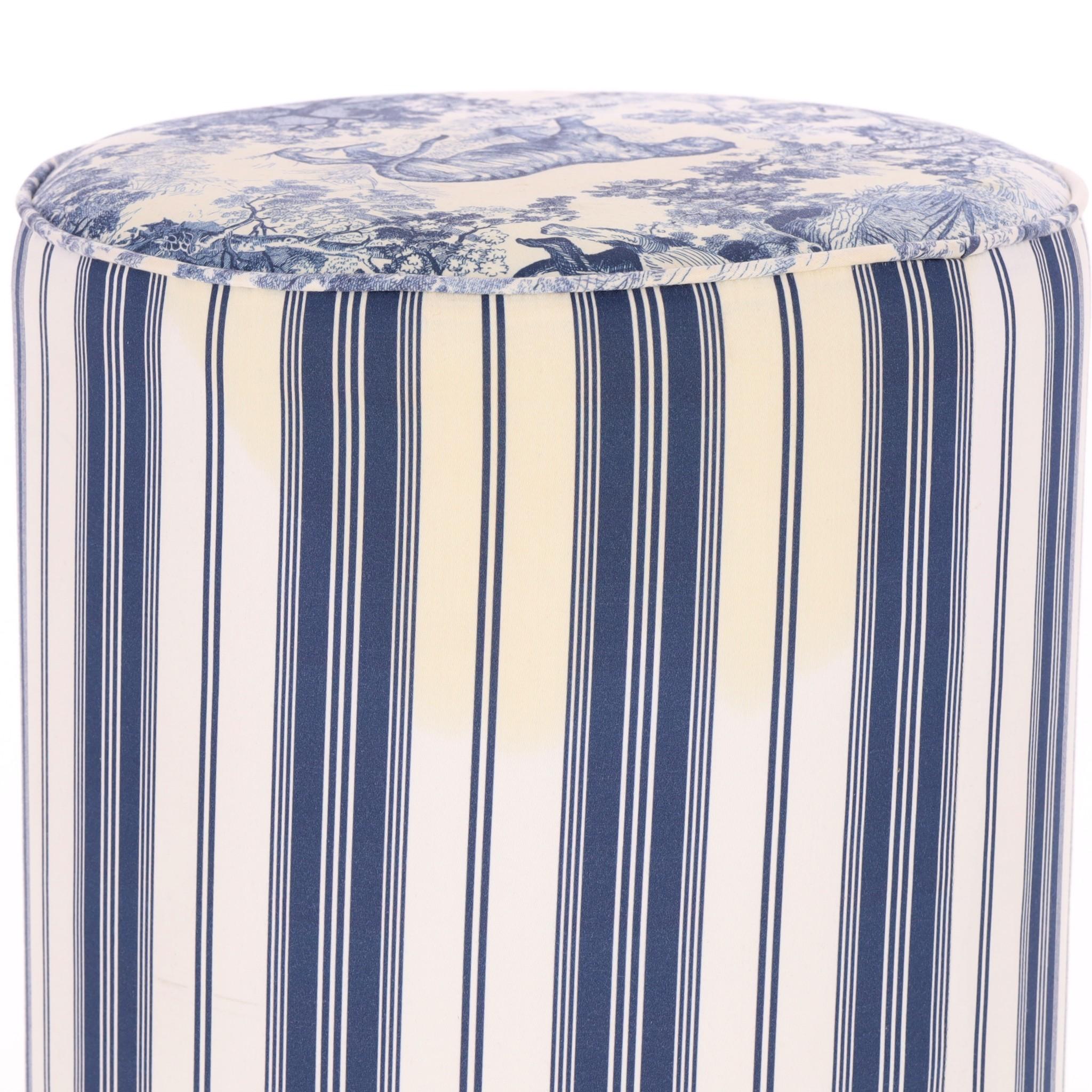 Dior Toile de Jouy Beechwood Stool For Sale 2